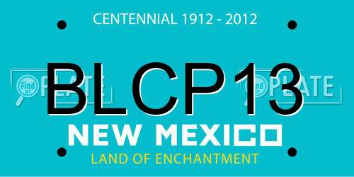 BLCP13 New Mexico License Plate