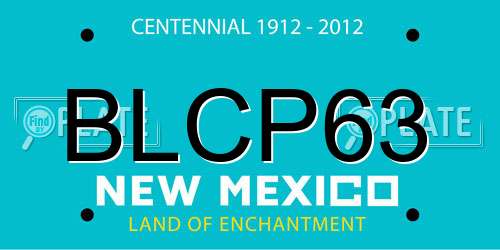BLCP63 New Mexico License Plate