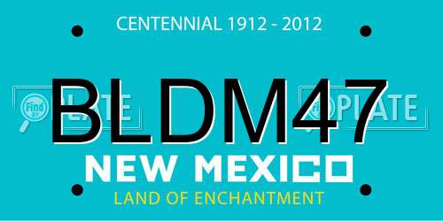 BLDM47 New Mexico License Plate