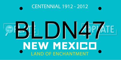 BLDN47 New Mexico License Plate