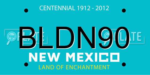 BLDN90 New Mexico License Plate