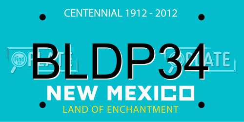 BLDP34 New Mexico License Plate