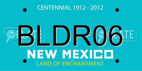 BLDR06 New Mexico License Plate