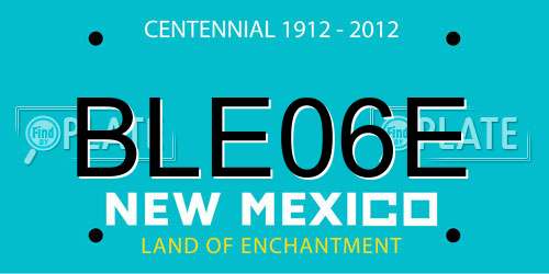 BLE06E New Mexico License Plate