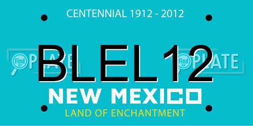 BLEL12 New Mexico License Plate