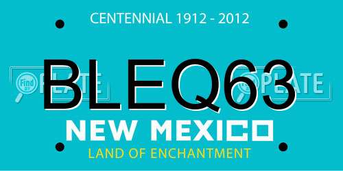 BLEQ63 New Mexico License Plate