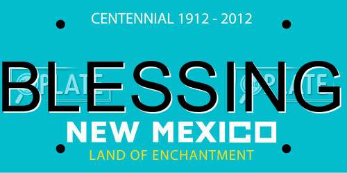 BLESSING New Mexico License Plate