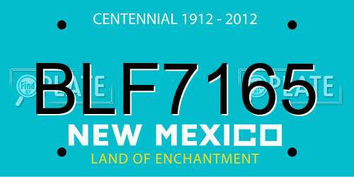 BLF7165 New Mexico License Plate