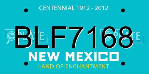 BLF7168 New Mexico License Plate