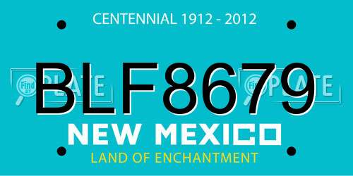 BLF8679 New Mexico License Plate