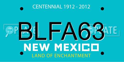 BLFA63 New Mexico License Plate