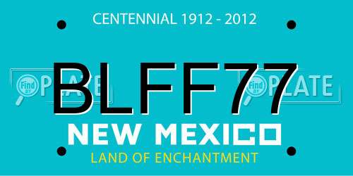 BLFF77 New Mexico License Plate
