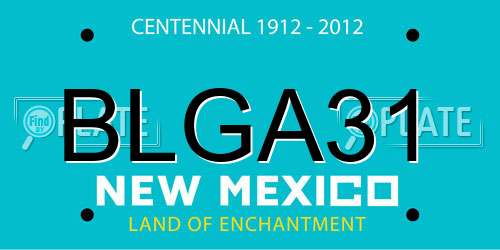 BLGA31 New Mexico License Plate