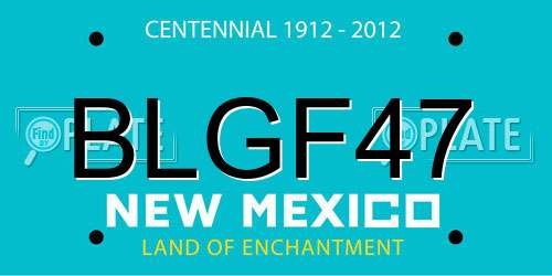 BLGF47 New Mexico License Plate