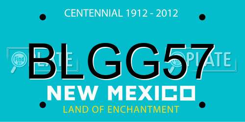 BLGG57 New Mexico License Plate