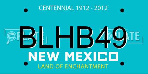 BLHB49 New Mexico License Plate