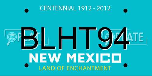BLHT94 New Mexico License Plate