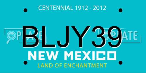BLJY39 New Mexico License Plate