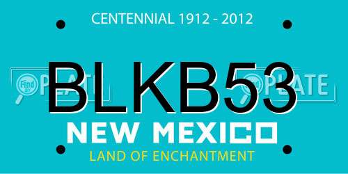 BLKB53 New Mexico License Plate