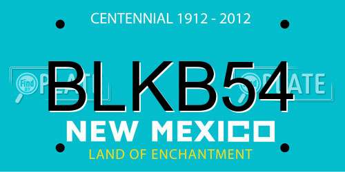 BLKB54 New Mexico License Plate