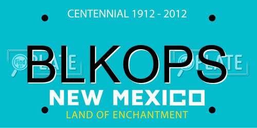 BLKOPS New Mexico License Plate