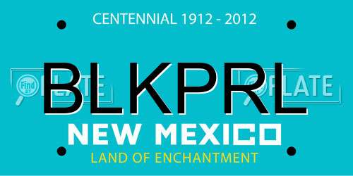 BLKPRL New Mexico License Plate