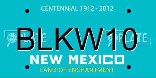 BLKW10 New Mexico License Plate