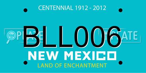 BLL006 New Mexico License Plate