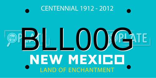 BLL00G New Mexico License Plate