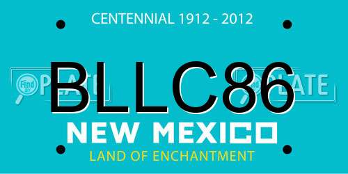 BLLC86 New Mexico License Plate