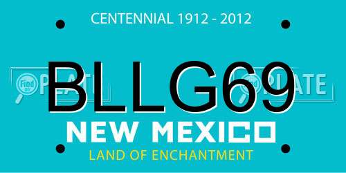BLLG69 New Mexico License Plate