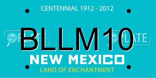 BLLM10 New Mexico License Plate