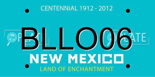 BLLO06 New Mexico License Plate