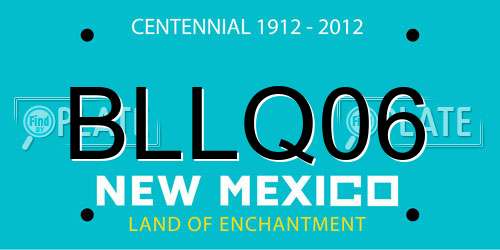 BLLQ06 New Mexico License Plate