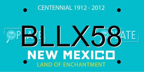 BLLX58 New Mexico License Plate