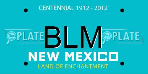 BLM New Mexico License Plate