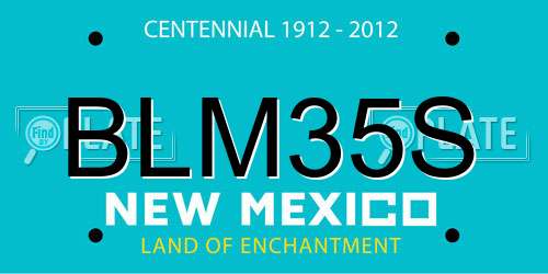 BLM35S New Mexico License Plate