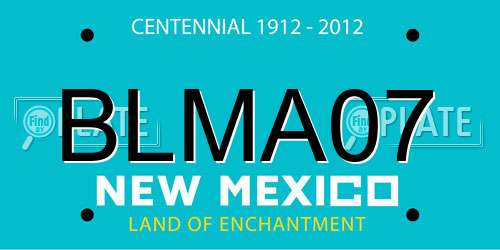 BLMA07 New Mexico License Plate