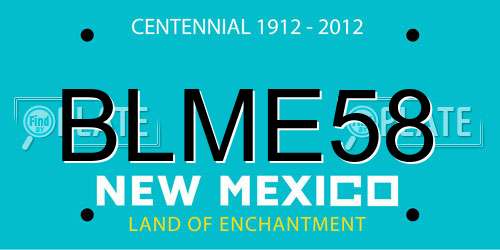 BLME58 New Mexico License Plate