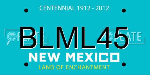 BLML45 New Mexico License Plate