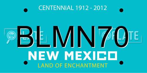 BLMN70 New Mexico License Plate
