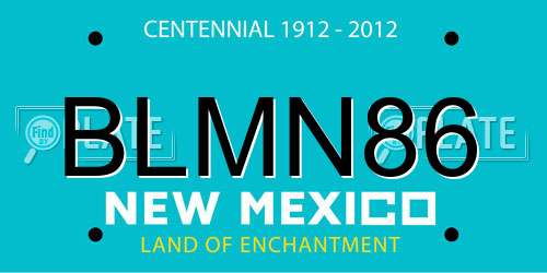 BLMN86 New Mexico License Plate