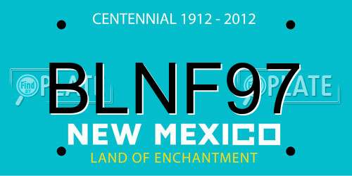 BLNF97 New Mexico License Plate