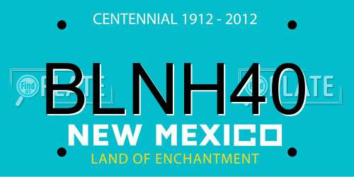 BLNH40 New Mexico License Plate