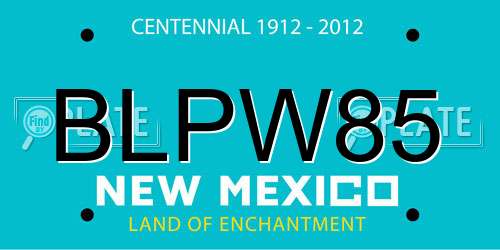 BLPW85 New Mexico License Plate