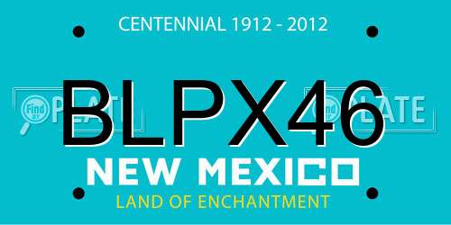 BLPX46 New Mexico License Plate