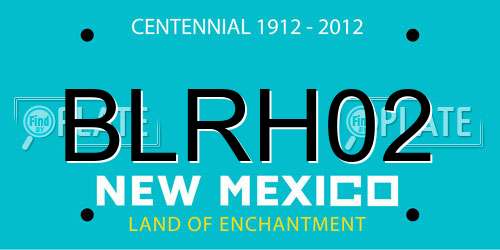BLRH02 New Mexico License Plate