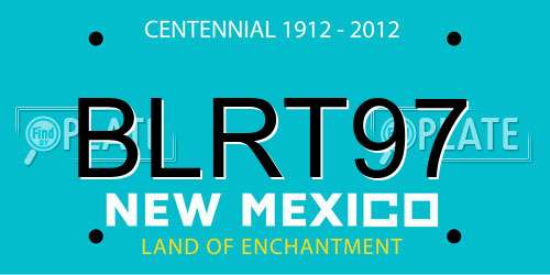BLRT97 New Mexico License Plate