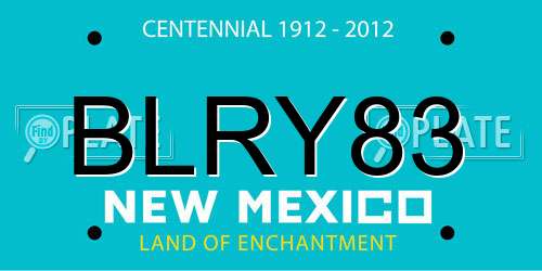 BLRY83 New Mexico License Plate