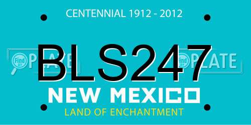 BLS247 New Mexico License Plate